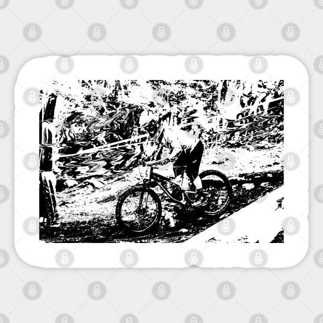 mtb downhill Sticker by rickylabellevie